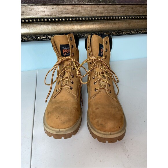 Timberland Mens Pro Boots 11m Leather Brown Steel Toe - Picture 3 of 8